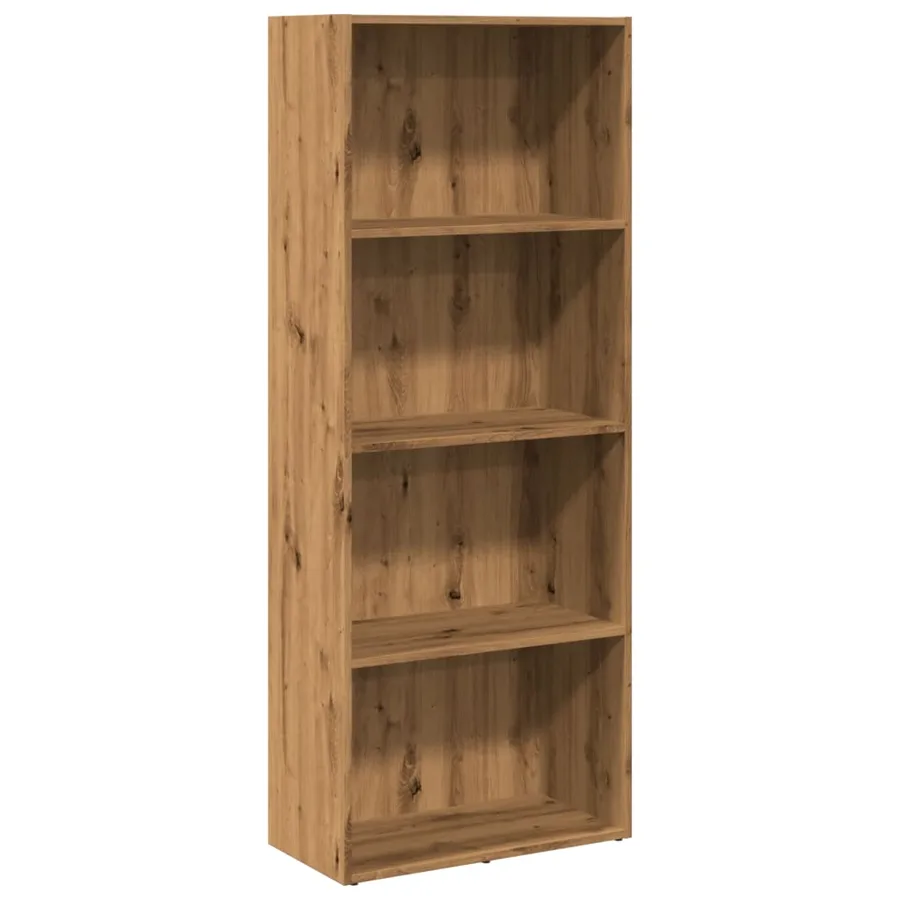 Bibliothèque chêne artisanal 60x30x152 cm bois d'ingénierie - 2
