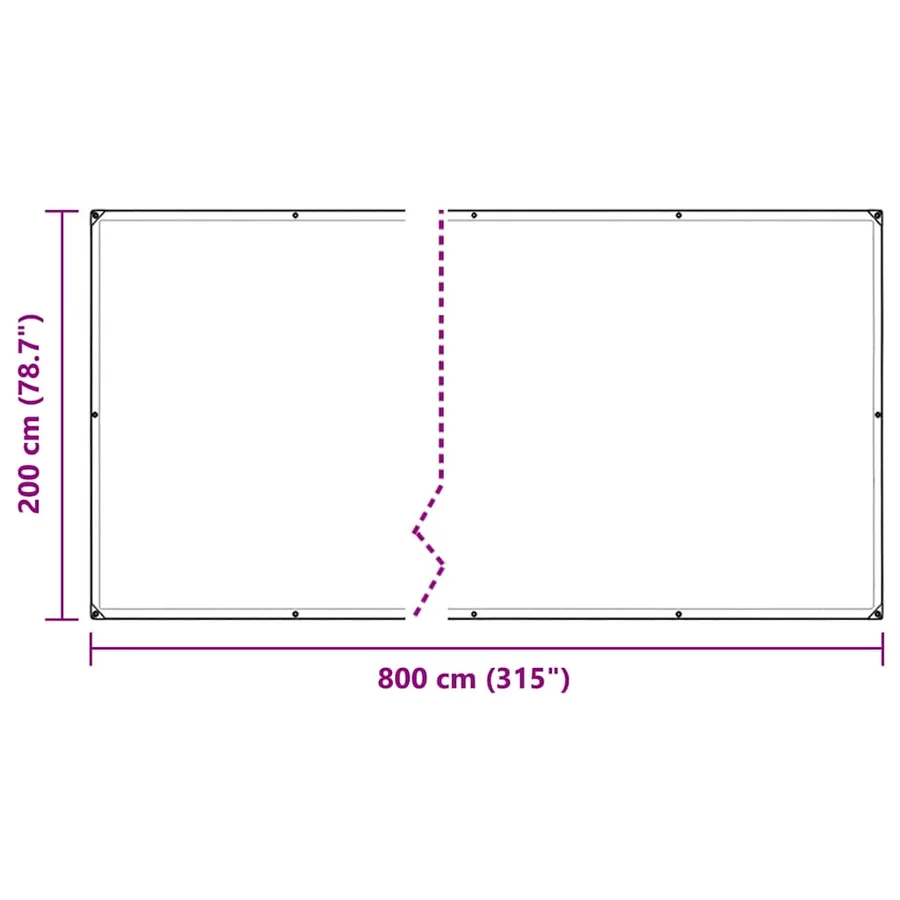 Housse de protection plantes avec œillets 2x8 m polyéthylène - 10