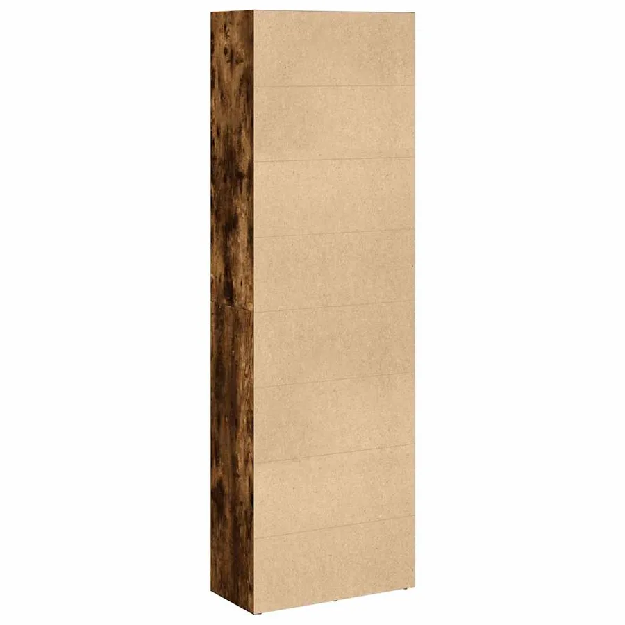 Bibliothèque chêne fumé 60x30x189 cm bois d'ingénierie - 5