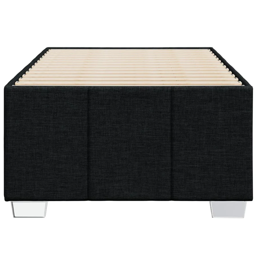 Cadre de lit sans matelas noir 80x200 cm tissu - 4
