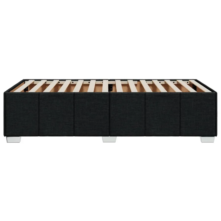 Cadre de lit sans matelas noir 80x200 cm tissu - 5