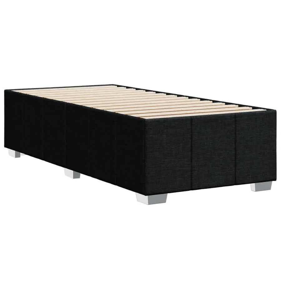 Cadre de lit sans matelas noir 80x200 cm tissu - 6