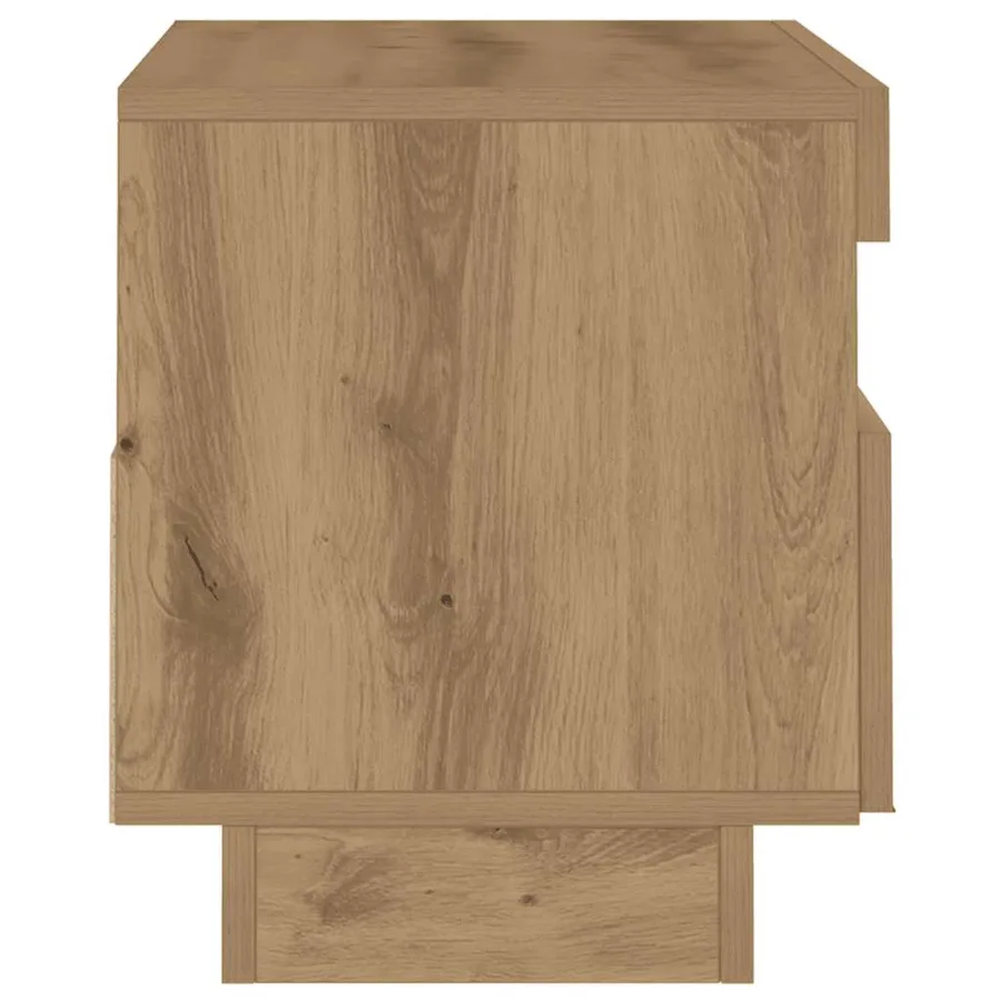 Meuble TV avec lumières LED chêne artisanal bois d'ingénierie - 9