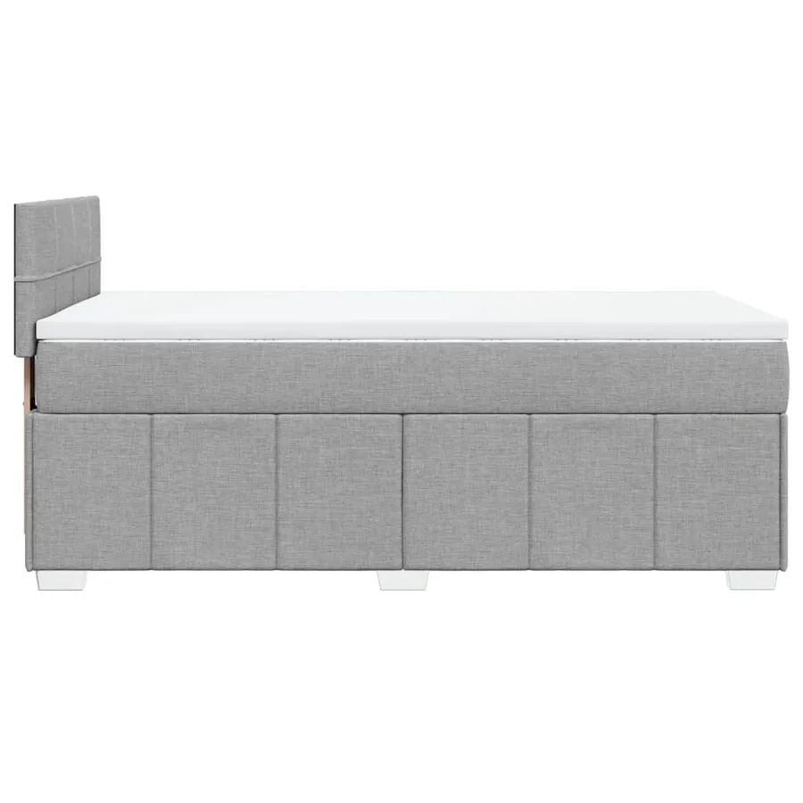 Sommier à lattes de lit avec matelas Gris clair 90x200 cm Tissu - 7