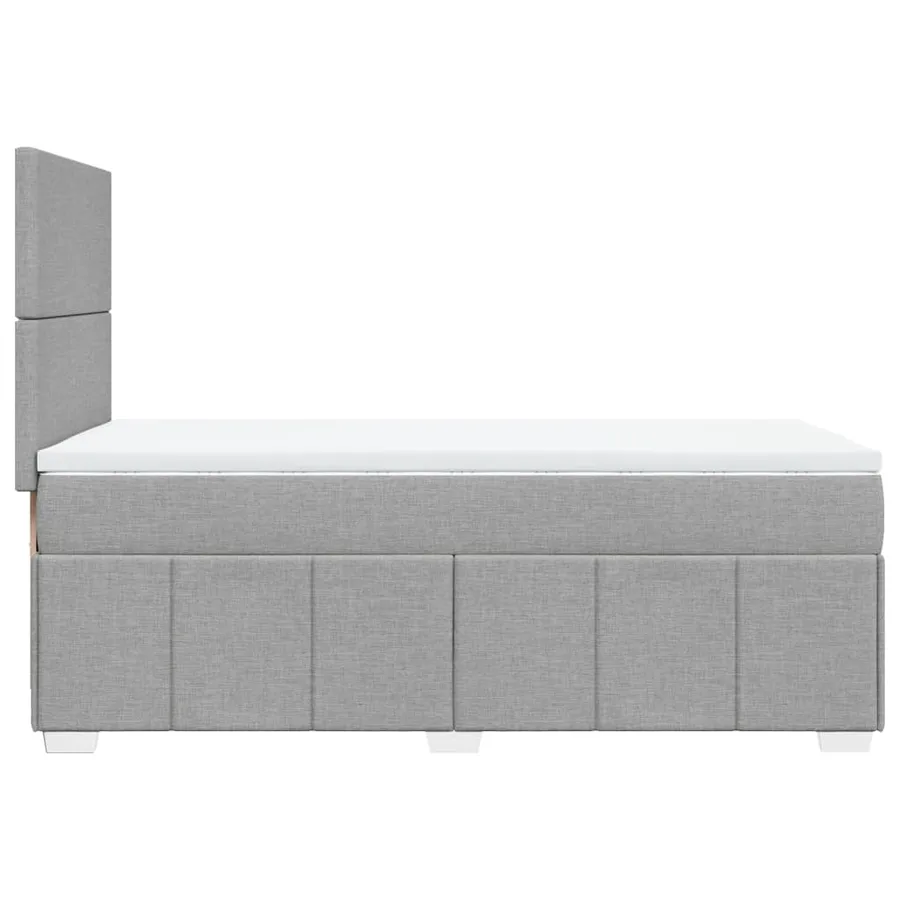 Sommier à lattes de lit avec matelas Gris clair 90x200 cm Tissu - 5