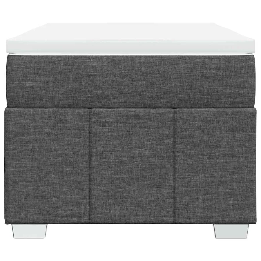 Sommier à lattes de lit avec matelas Gris foncé 100x200cm Tissu - 4
