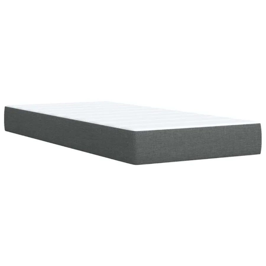 Sommier à lattes de lit avec matelas Gris foncé 100x200cm Tissu - 6