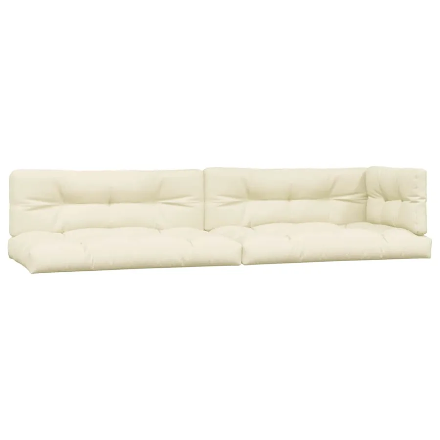 Coussins de palette lot de 5 crème tissu - 2