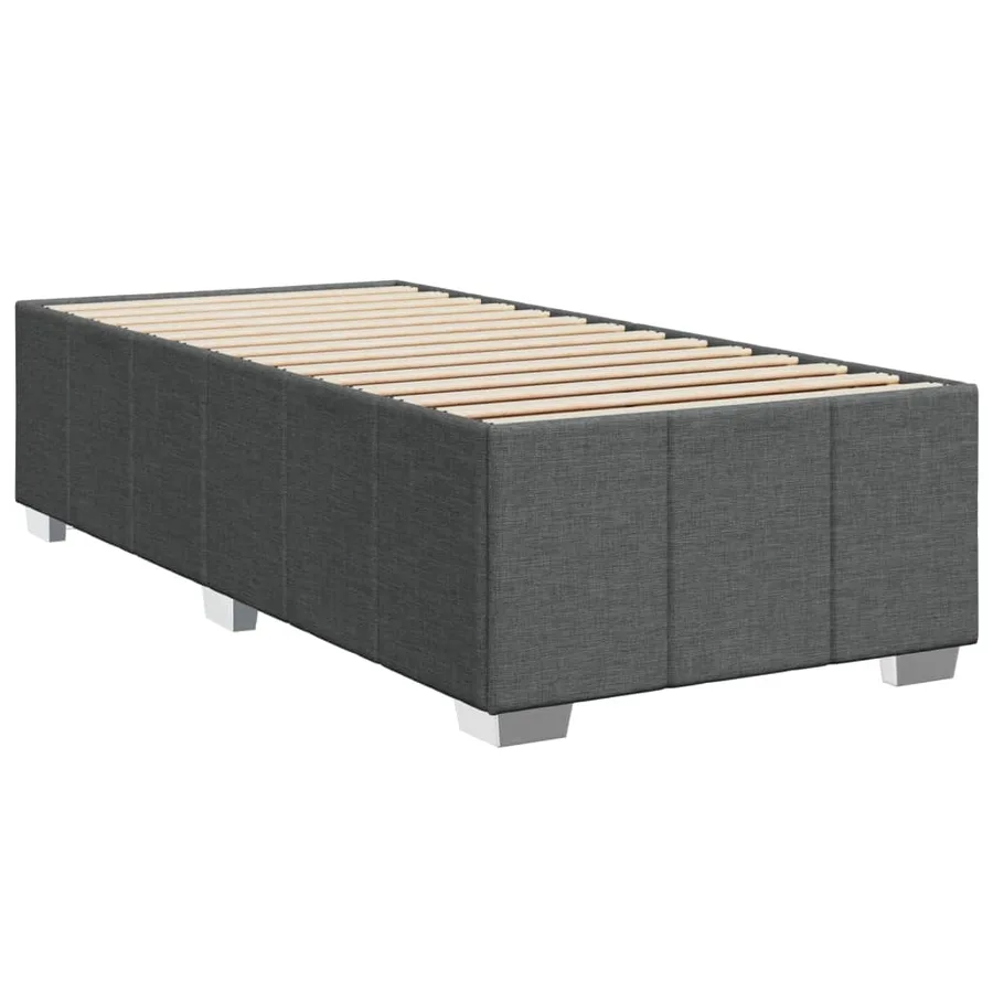Sommier à lattes de lit avec matelas Gris foncé 100x200cm Tissu - 8