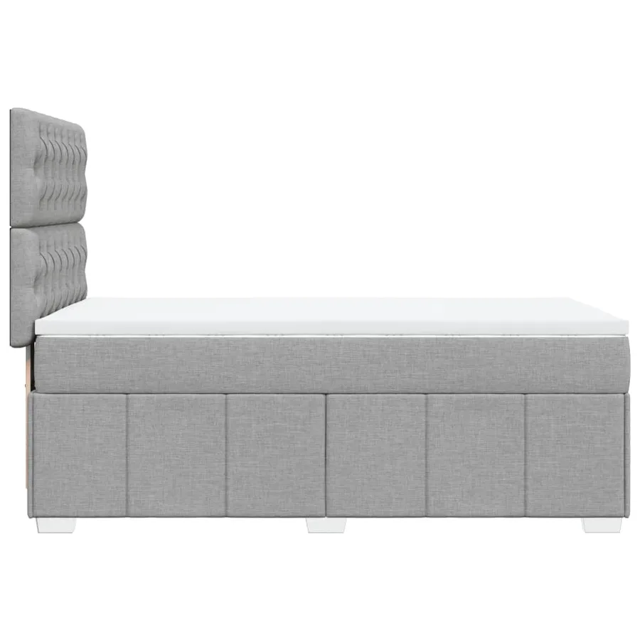 Sommier à lattes de lit avec matelas Gris clair 100x200cm Tissu - 7