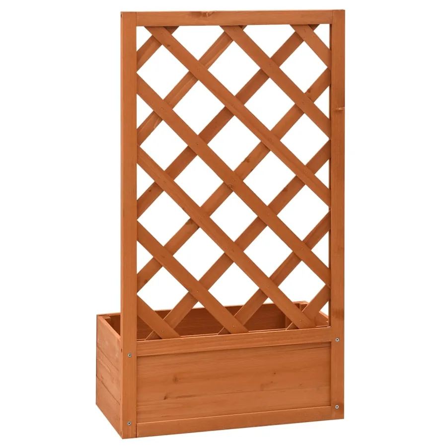 Garden trellis planter Orange 50x25x90cm Fir wood - 4
