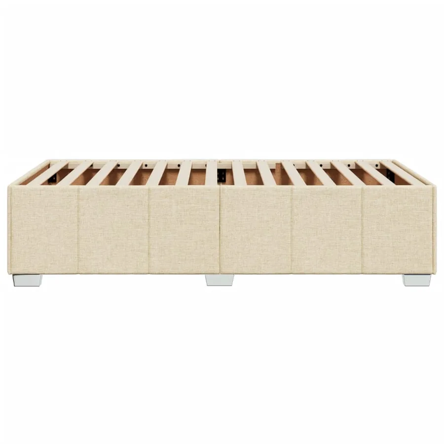 Cadre de lit sans matelas crème 90x190 cm tissu - 5