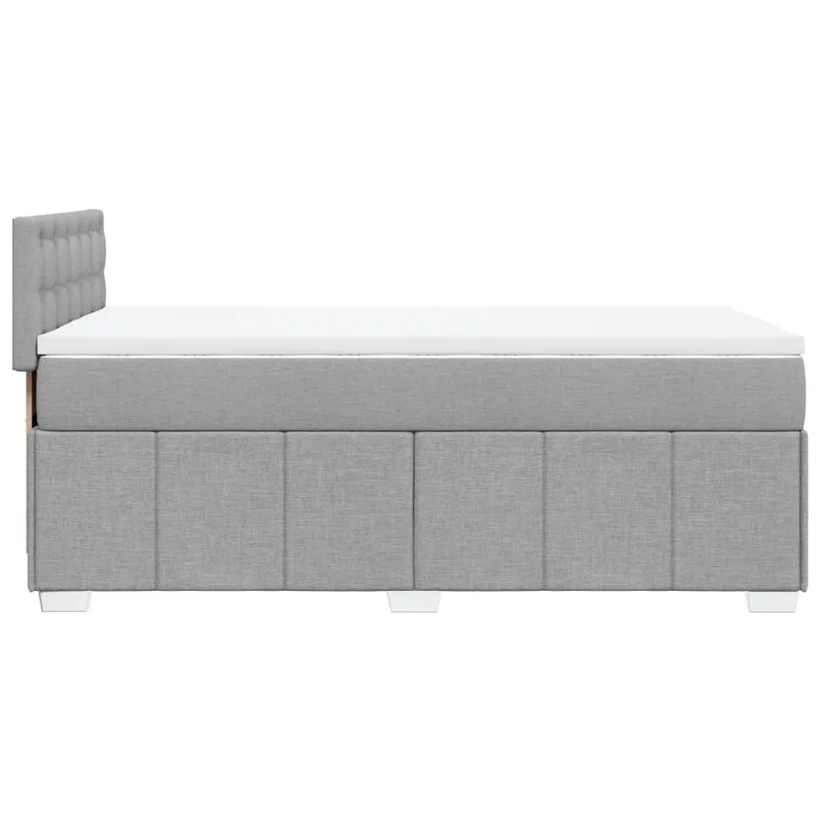 Sommier à lattes de lit et matelas Gris clair 90x190 cm Tissu - 5