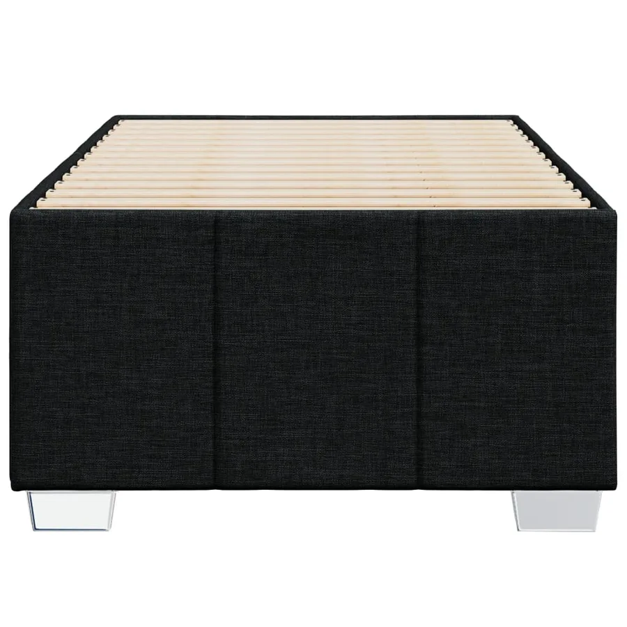 Cadre de lit sans matelas noir 90x190 cm tissu - 4