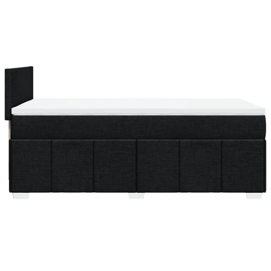 Sommier à lattes de lit avec matelas Noir 90x190 cm Tissu - 7
