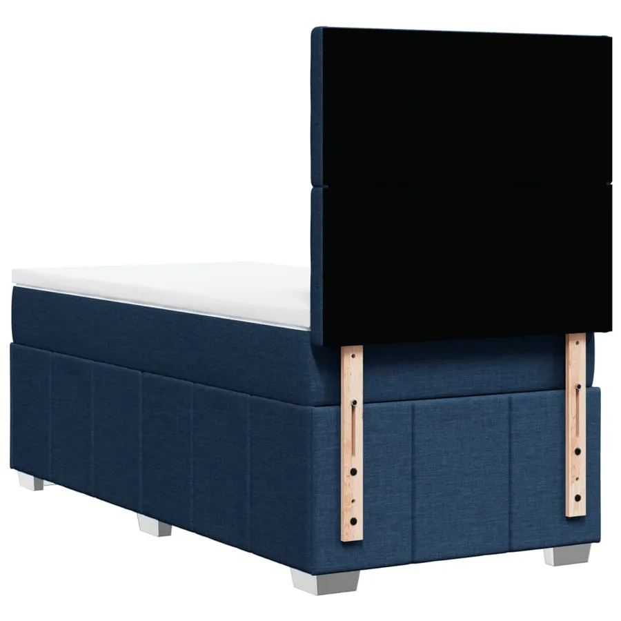 Sommier à lattes de lit avec matelas Bleu 90x200 cm Tissu - 6
