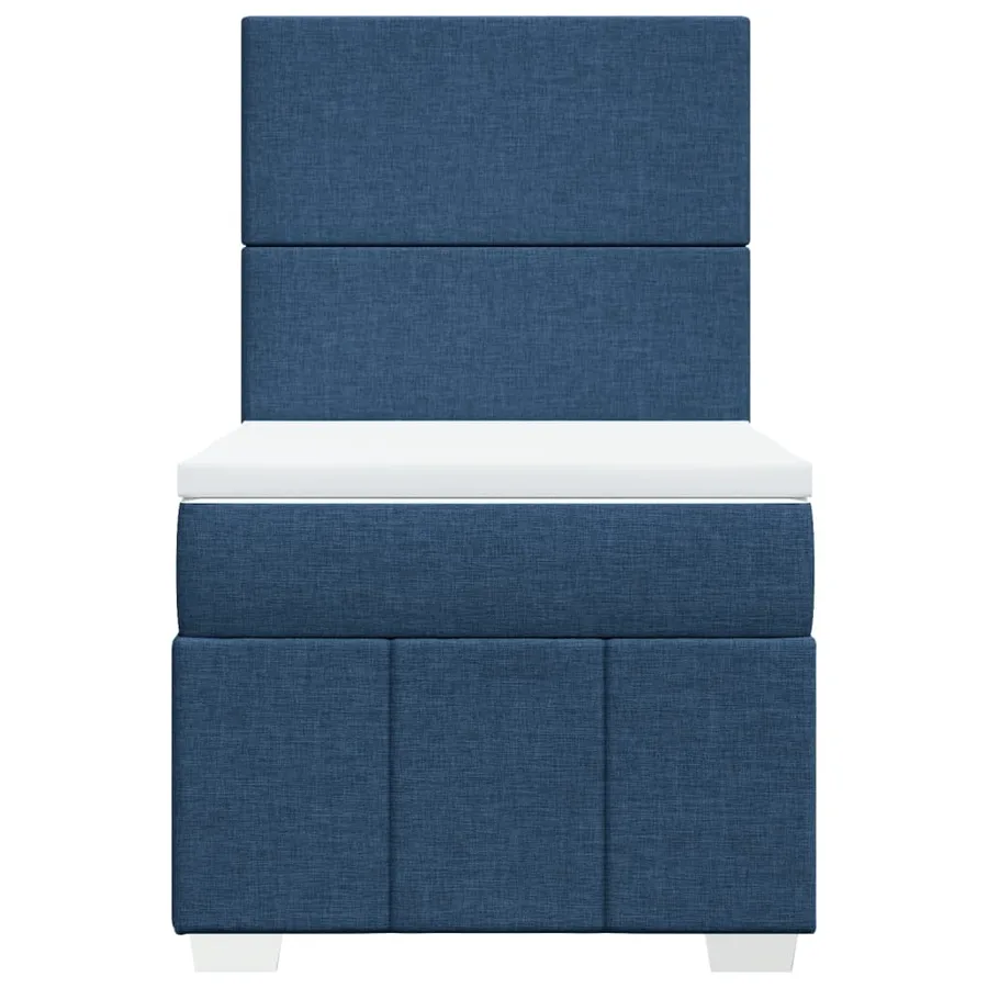 Sommier à lattes de lit avec matelas Bleu 90x200 cm Tissu - 6