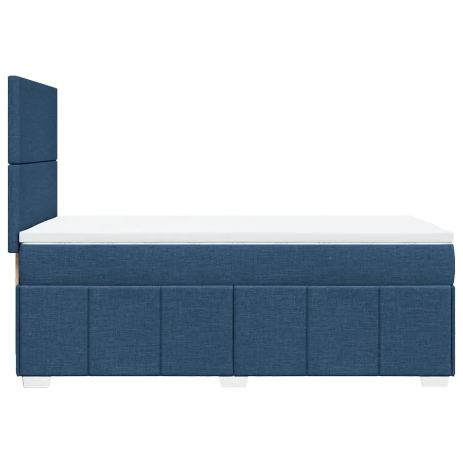 Sommier à lattes de lit avec matelas Bleu 90x200 cm Tissu - 5