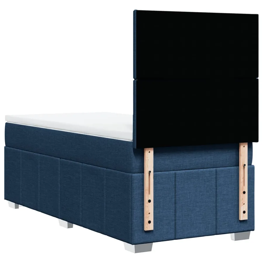 Sommier à lattes de lit avec matelas Bleu 90x200 cm Tissu - 6