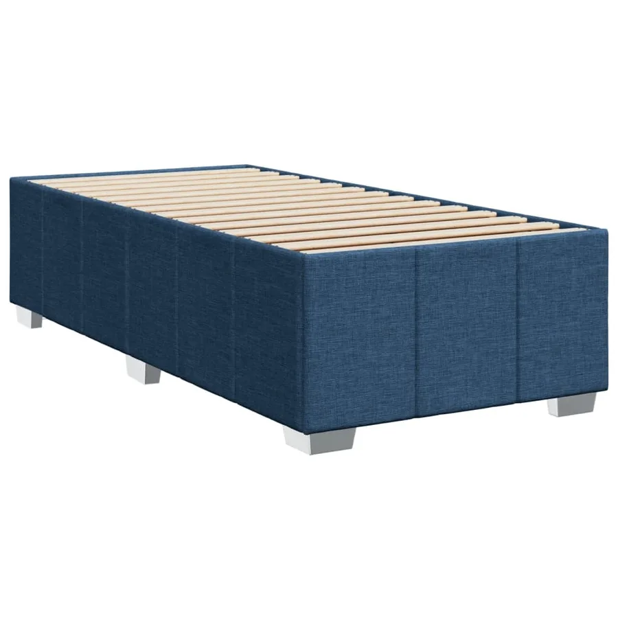 Sommier à lattes de lit avec matelas Bleu 90x200 cm Tissu - 8