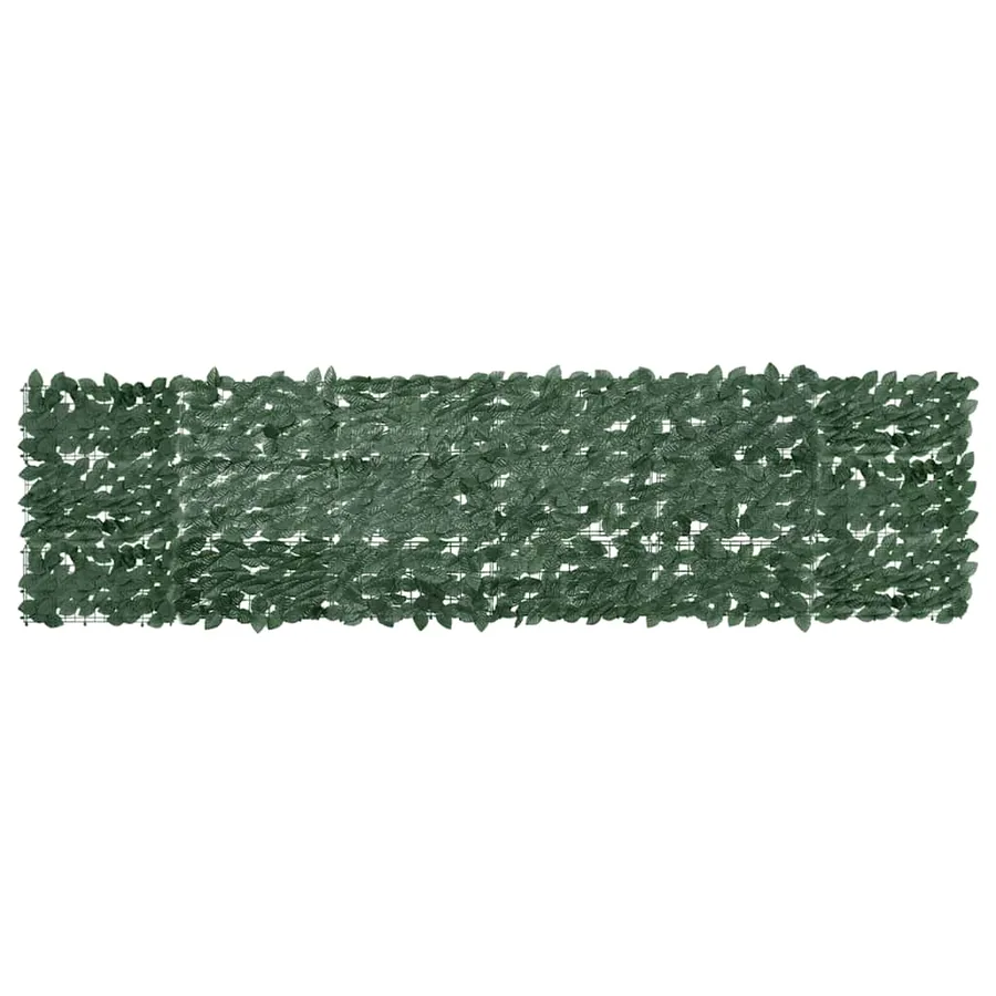 Écran de balcon avec feuilles vert foncé 300x75 cm