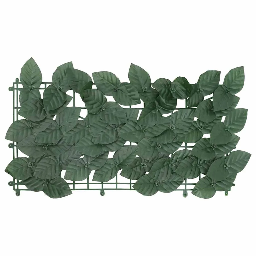 Écran de balcon avec feuilles vert foncé 300x75 cm - 2