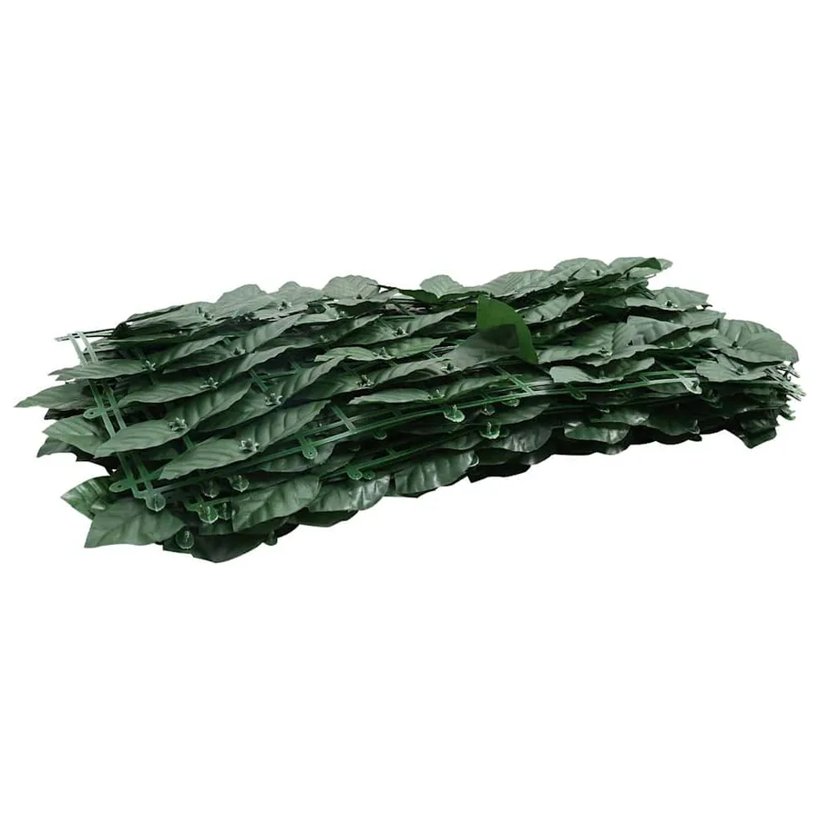 Écran de balcon avec feuilles vert foncé 300x75 cm - 3