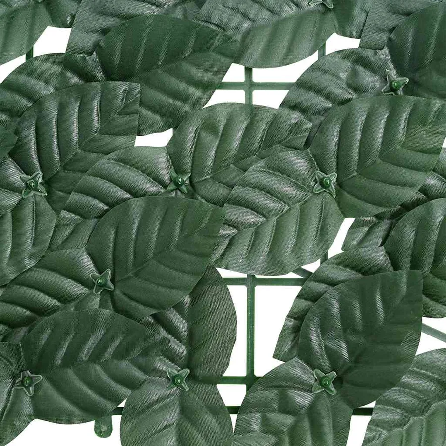 Écran de balcon avec feuilles vert foncé 300x75 cm - 4