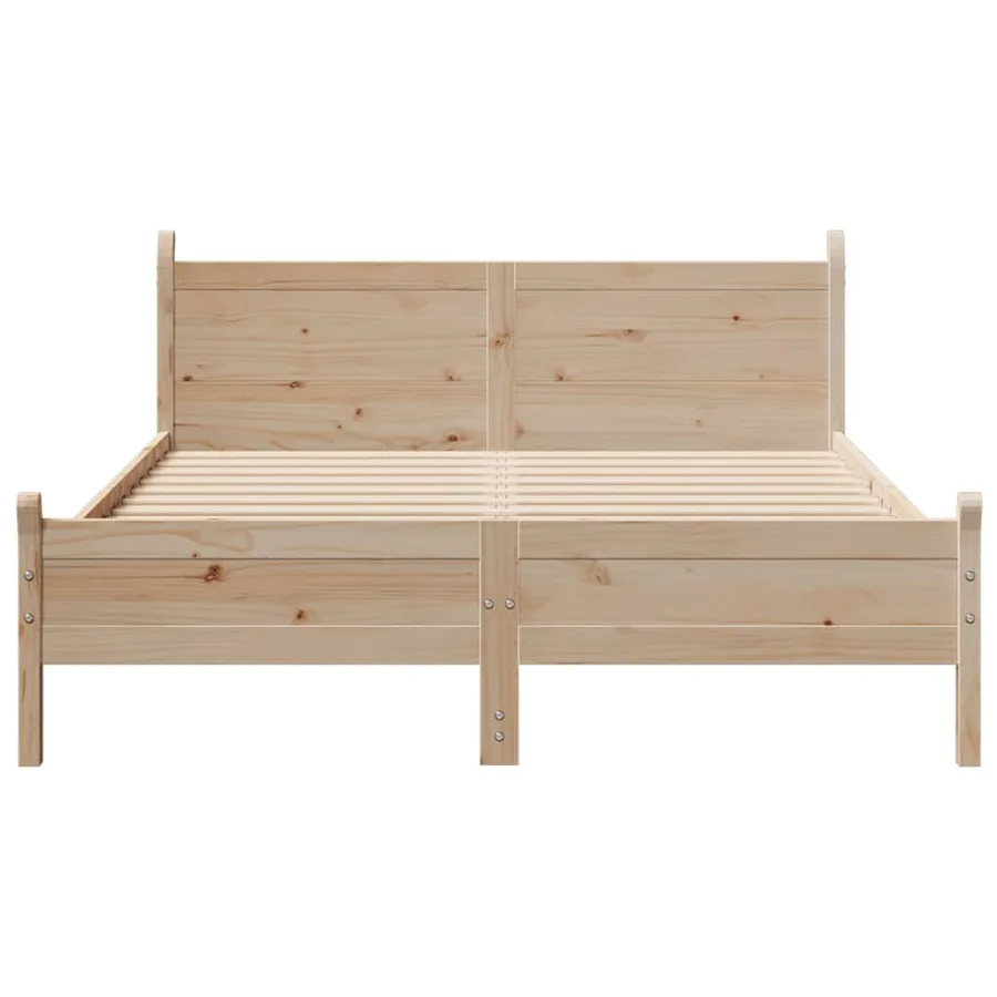 Cadre de lit sans matelas 140x200 cm bois massif de pin - 4