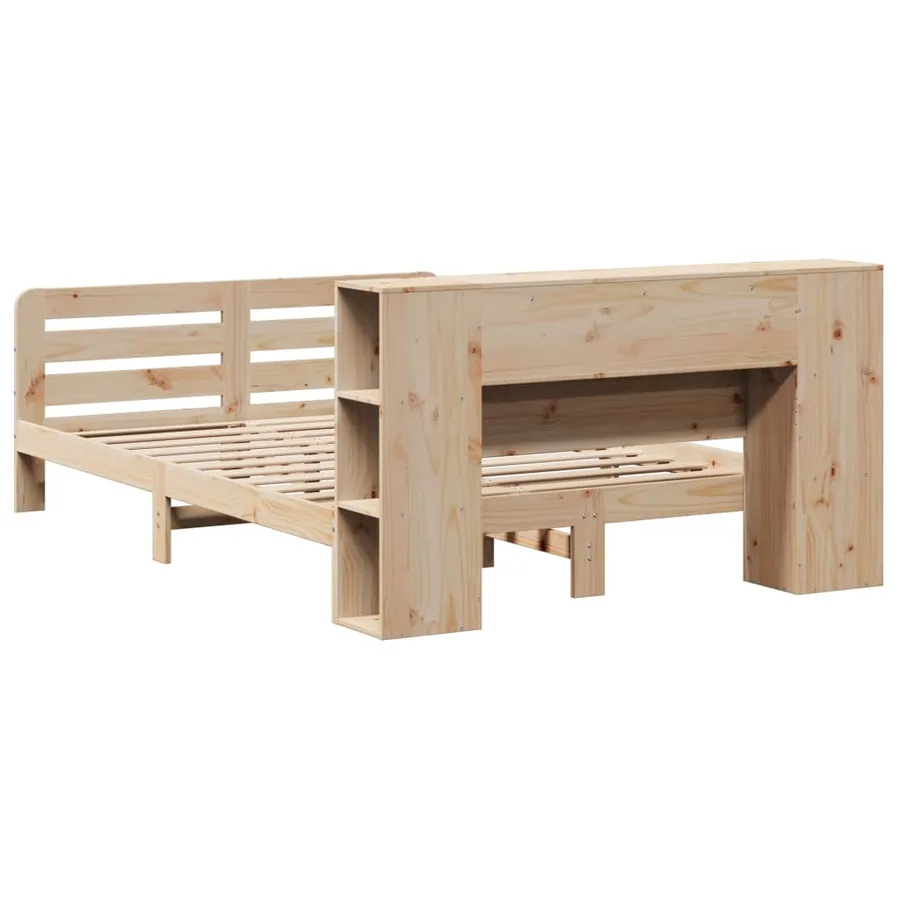 Cadre de lit sans matelas 160x200 cm bois massif de pin - 8
