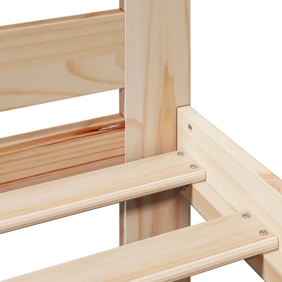 Cadre de lit sans matelas 160x200 cm bois massif de pin - 9