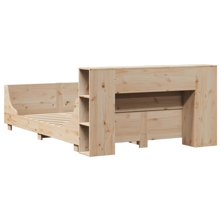 Cadre de lit sans matelas 160x200 cm bois massif de pin - 8