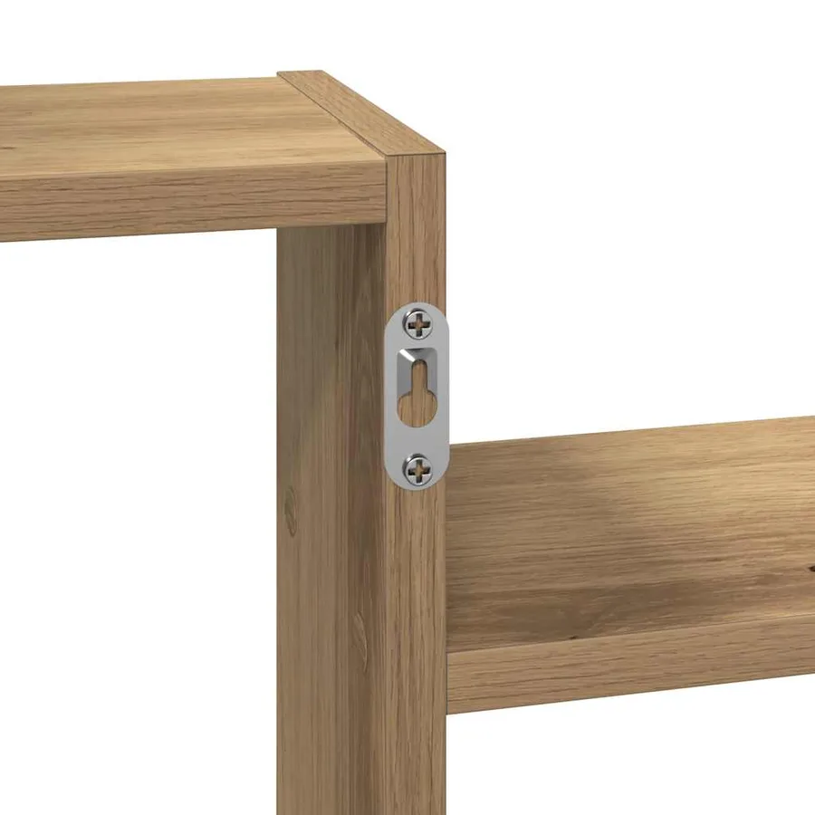 Étagère murale chêne artisanal 159x18x65 cm bois d'ingénierie - 8