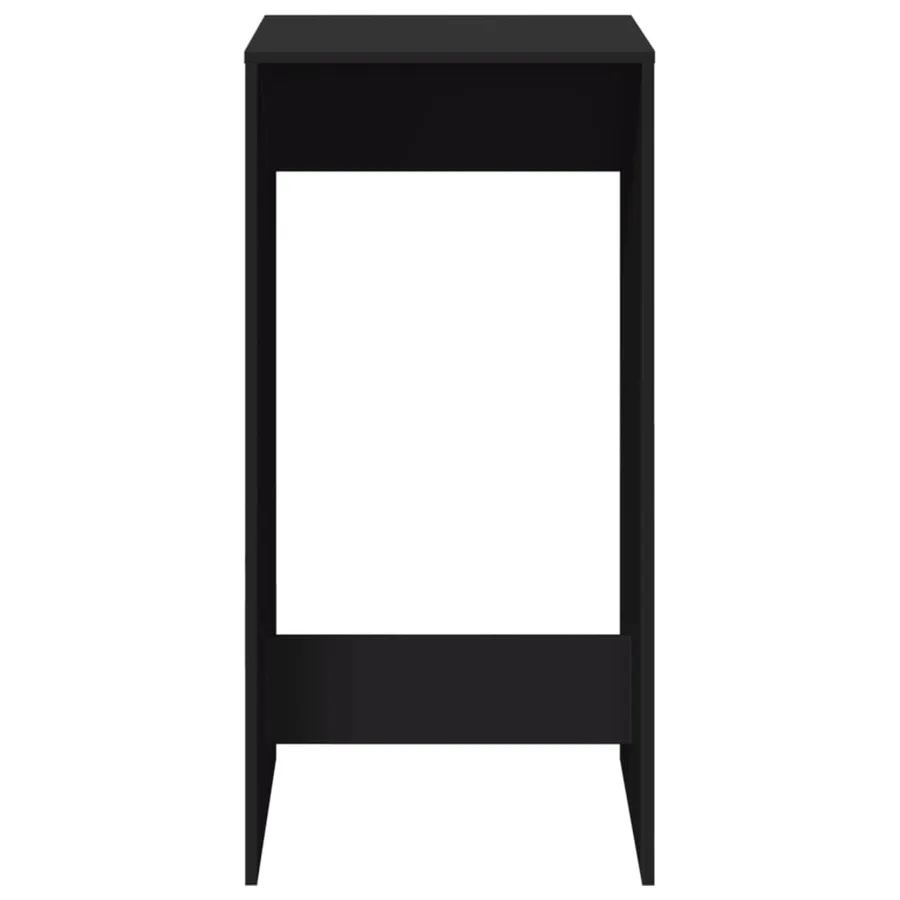Table de bar noir 51x50x103,5 cm bois d'ingénierie - 4