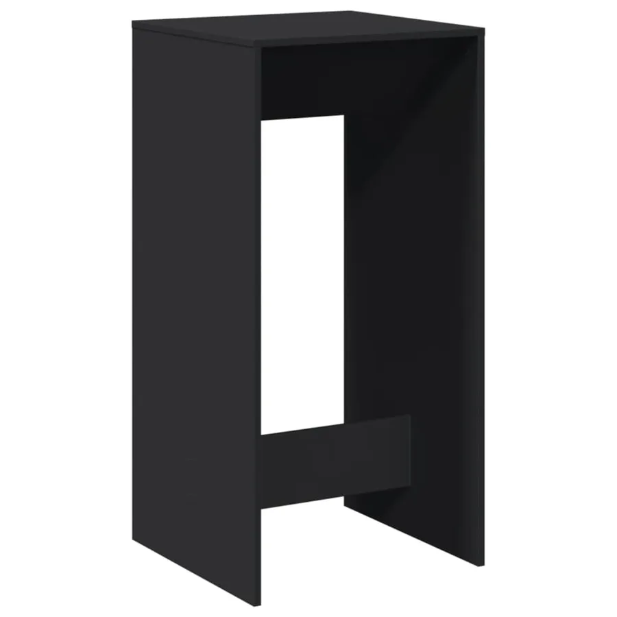 Table de bar noir 51x50x103,5 cm bois d'ingénierie - 5