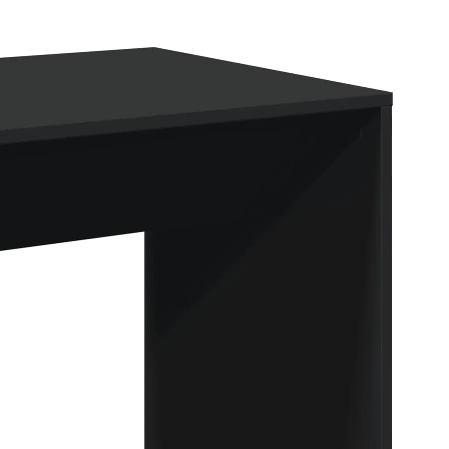 Table de bar noir 51x50x103,5 cm bois d'ingénierie - 7