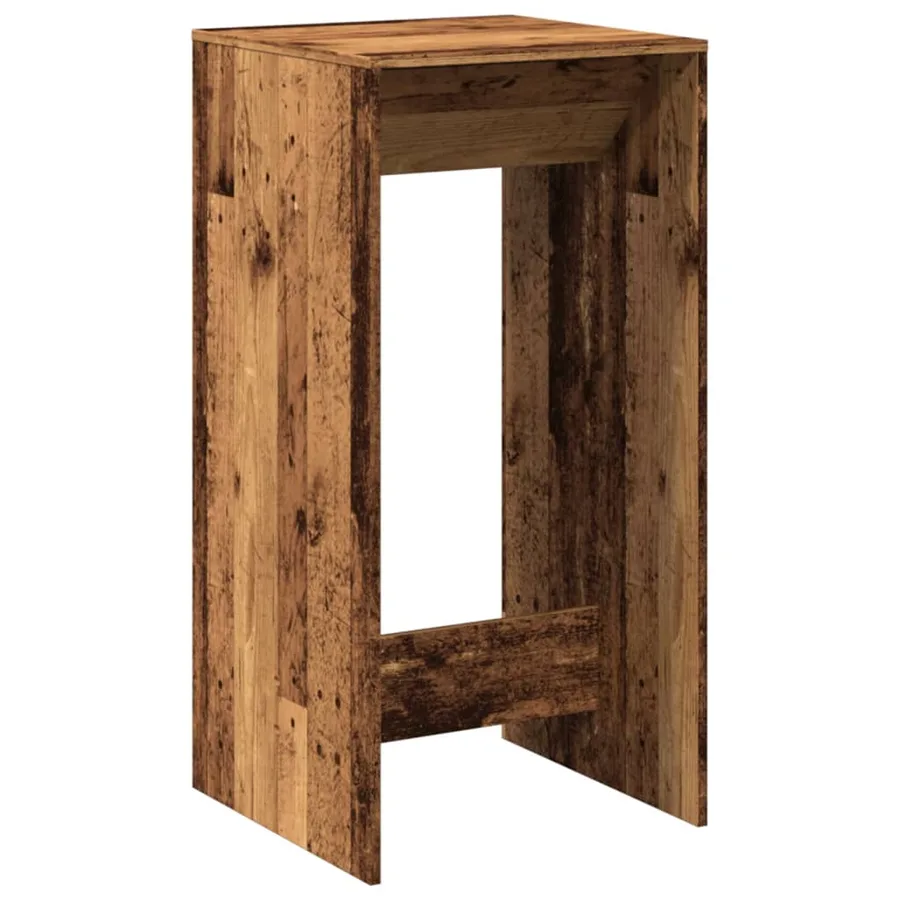 Table de bar vieux bois 51x50x103,5 cm bois d'ingénierie - 2
