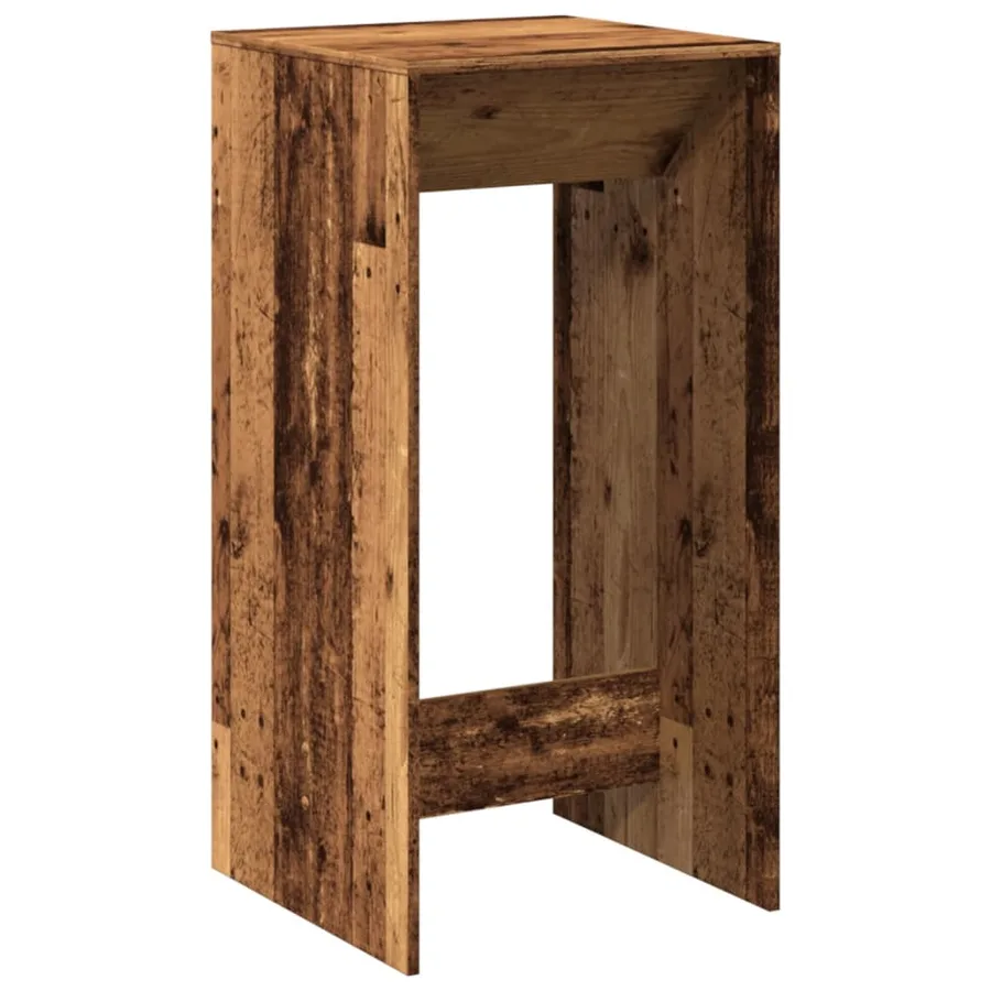 Table de bar vieux bois 51x50x103,5 cm bois d'ingénierie - 5