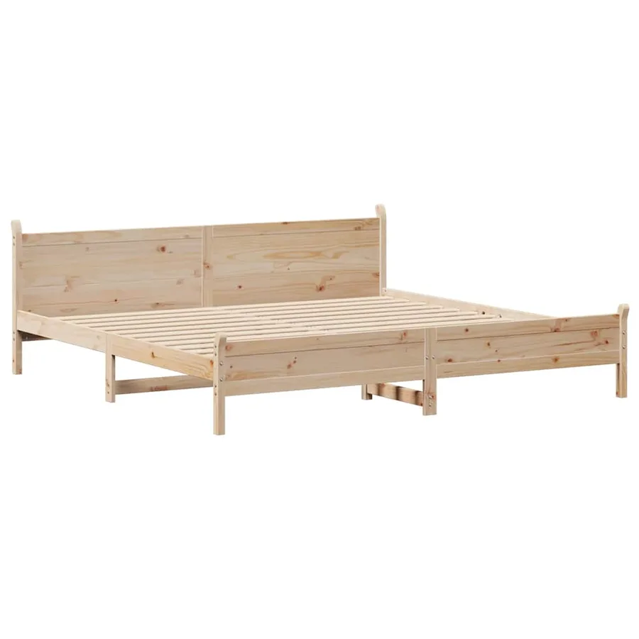 Cadre de lit sans matelas 180x200 cm bois massif de pin - 5