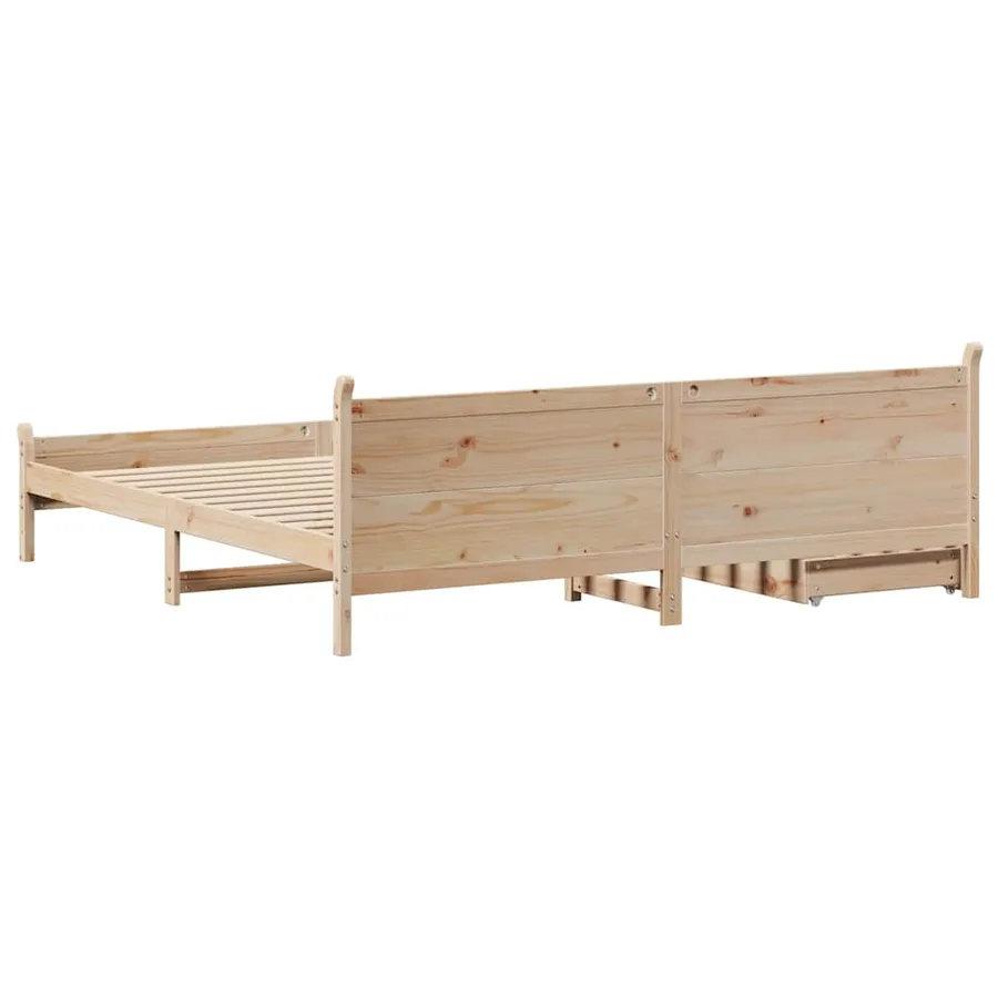 Cadre de lit sans matelas 180x200 cm bois massif de pin - 8