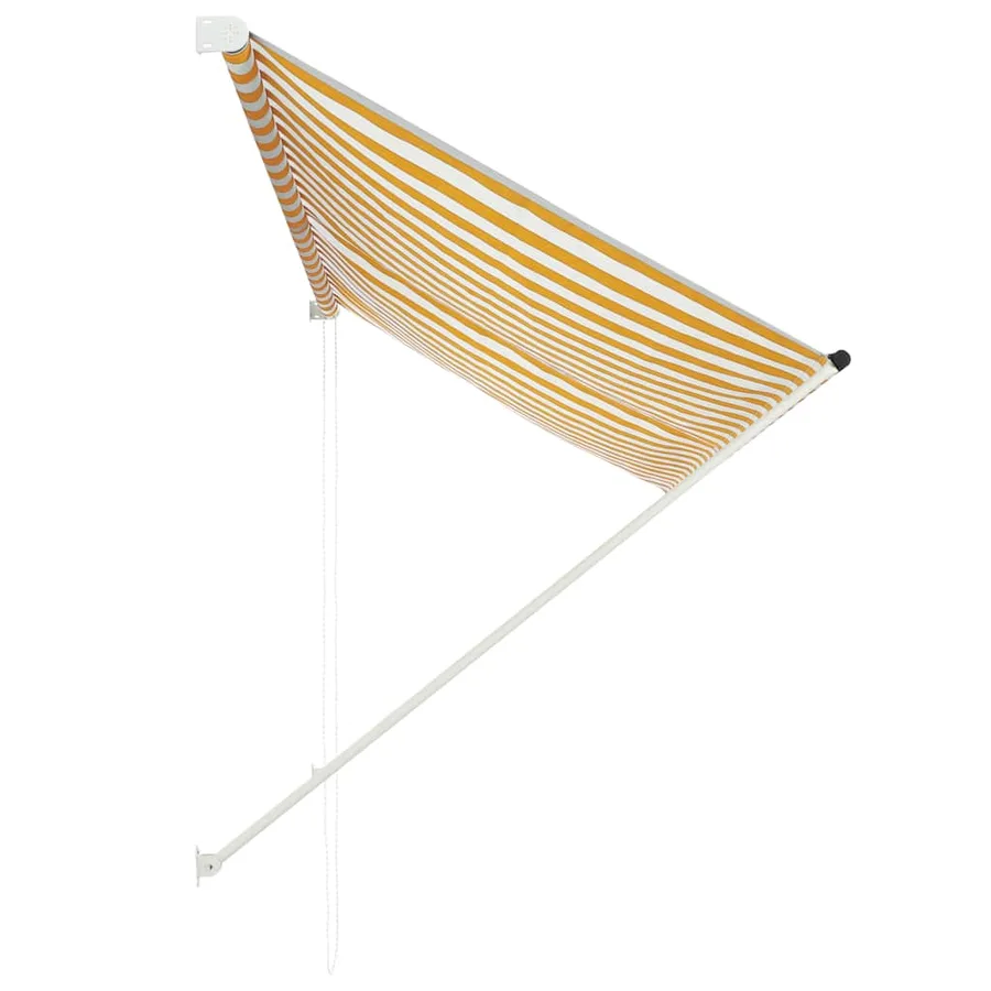 Auvent rétractable 250x150 cm Jaune et blanc - 3