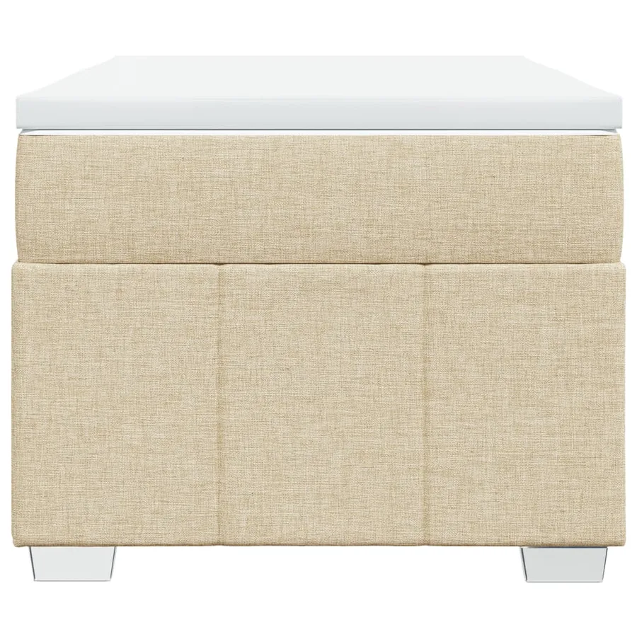 Sommier à lattes de lit avec matelas Crème 80x200 cm Tissu - 4