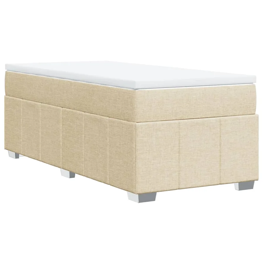 Sommier à lattes de lit avec matelas Crème 80x200 cm Tissu - 9