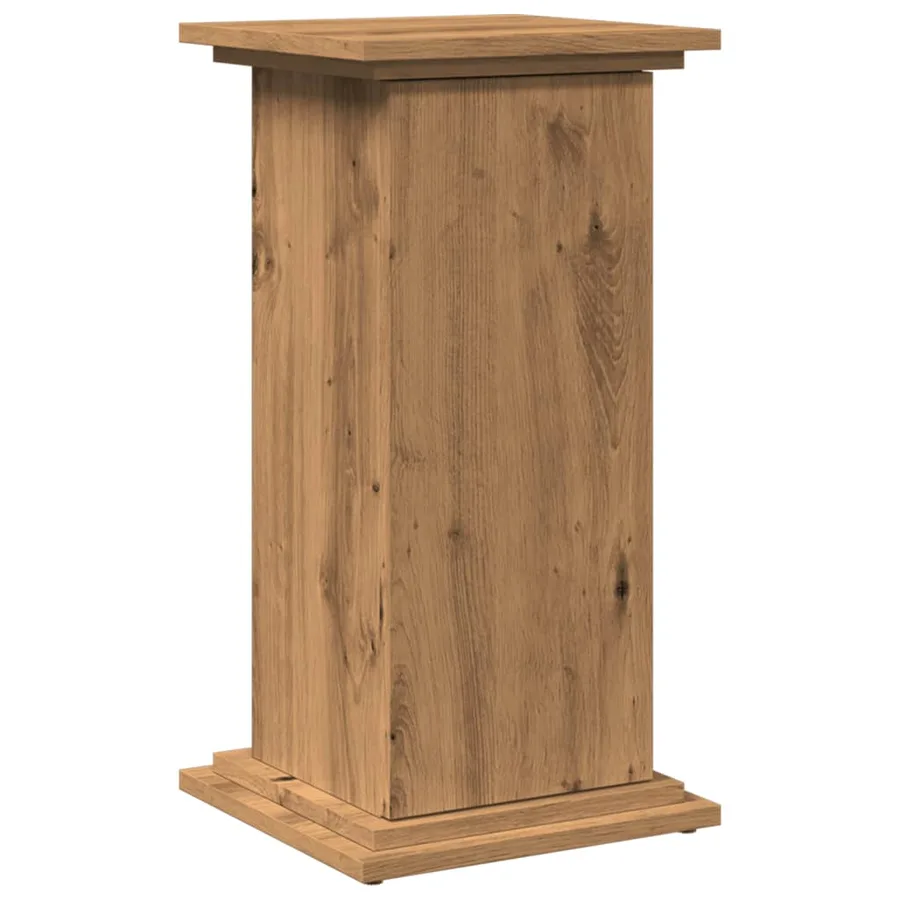 Piédestal avec rangement chêne artisanal bois d'ingénierie - 2