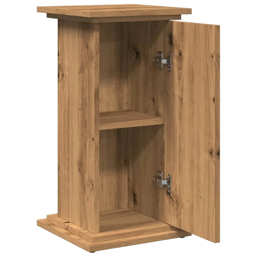 Piédestal avec rangement chêne artisanal bois d'ingénierie - 6
