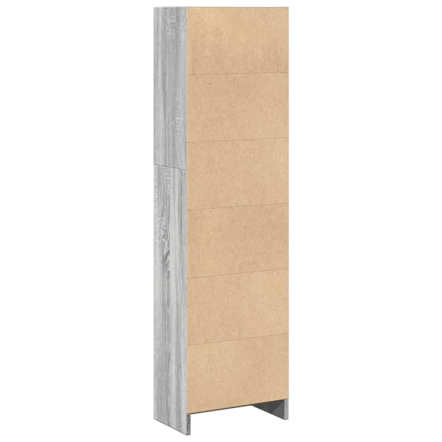 Bibliothèque sonoma gris 40x24x143 cm bois d'ingénierie - 5