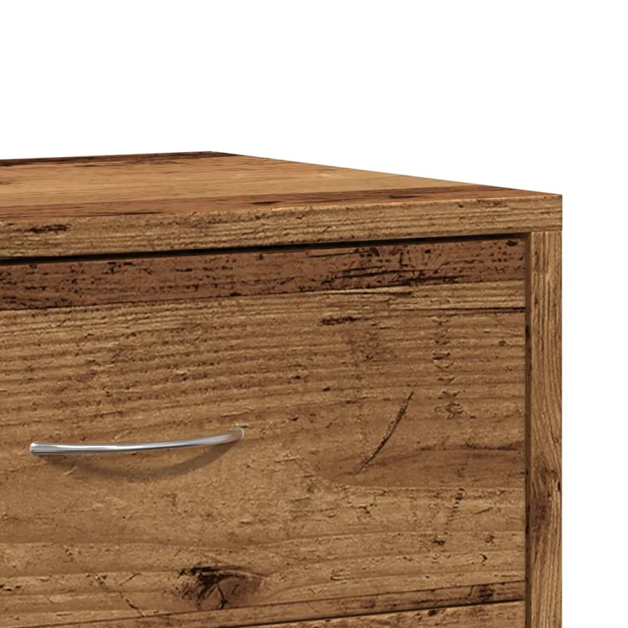 Table de chevet vieux bois 40x30x40 cm bois d'ingénierie - 8