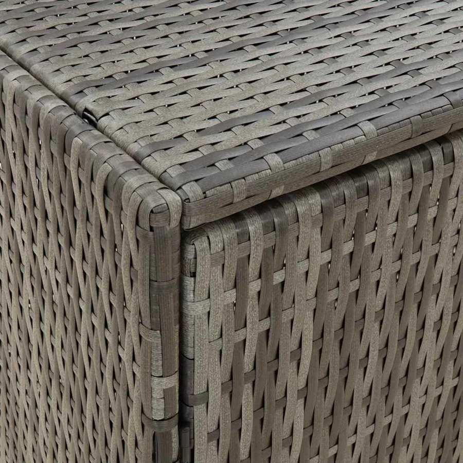 Armoire de rangement jardin Gris 100x55,5x80 cm Résine tressée - 10