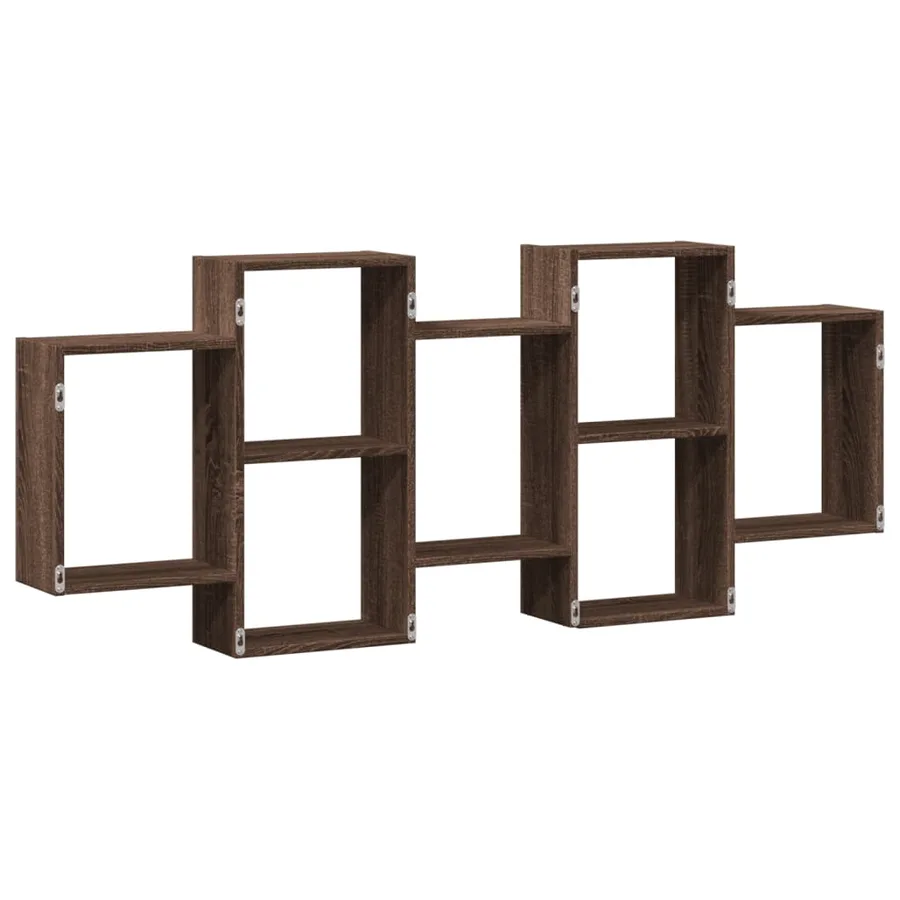 Étagère murale chêne marron 159x18x65 cm bois d'ingénierie - 6