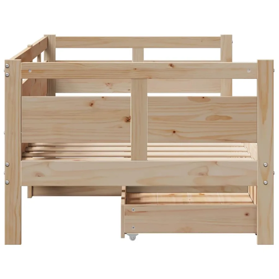 Lit de jour avec tiroirs sans matelas 90x190 cm bois massif - 5